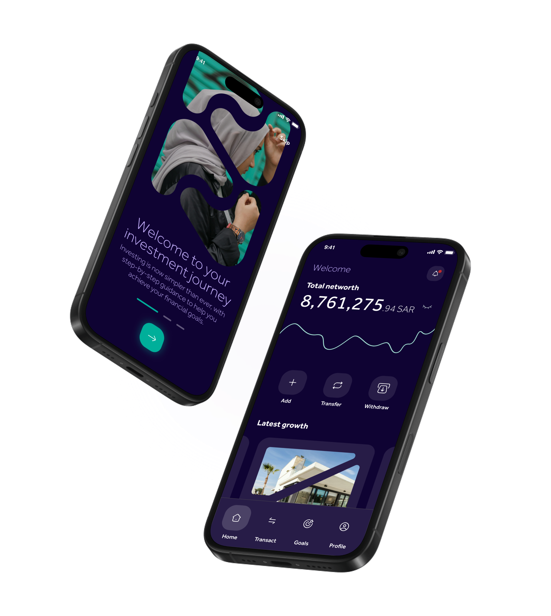 Nami, floating phone mockups