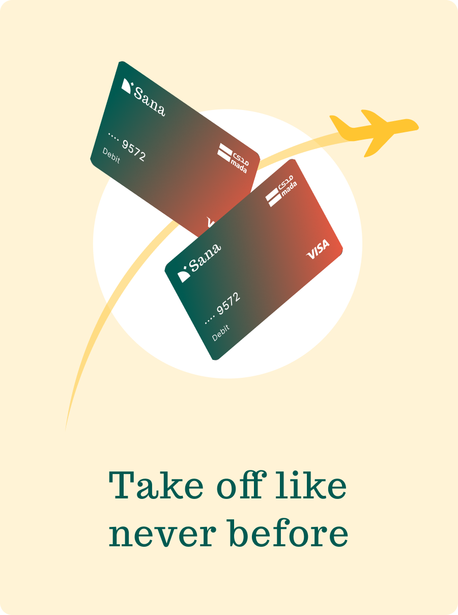 Travel cards illustration, Take off like never before