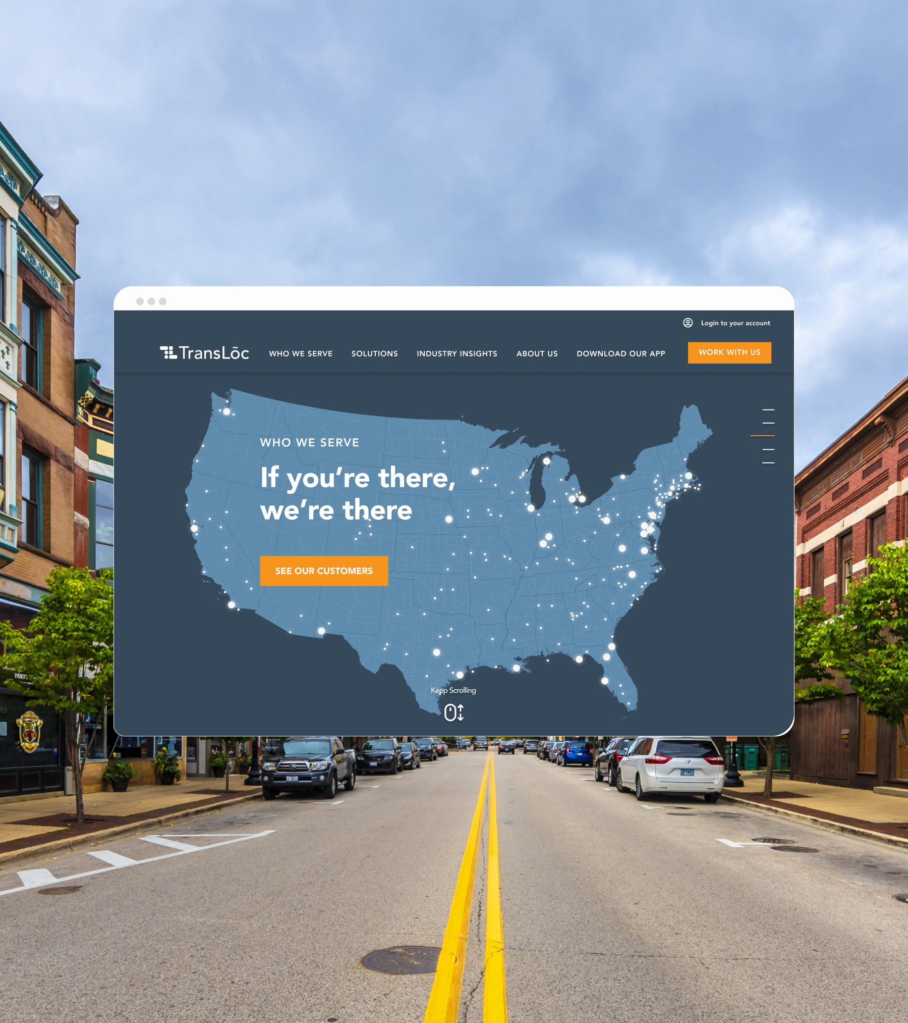 Transloc, who we serve, if you're there we're there map